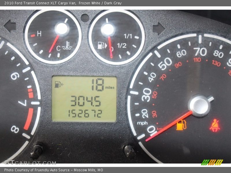 Frozen White / Dark Gray 2010 Ford Transit Connect XLT Cargo Van