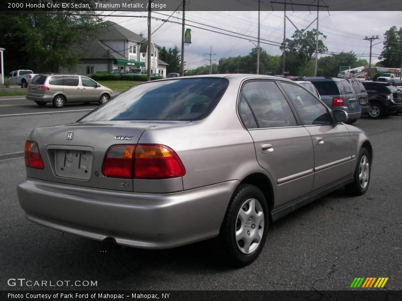 Titanium Metallic / Beige 2000 Honda Civic EX Sedan