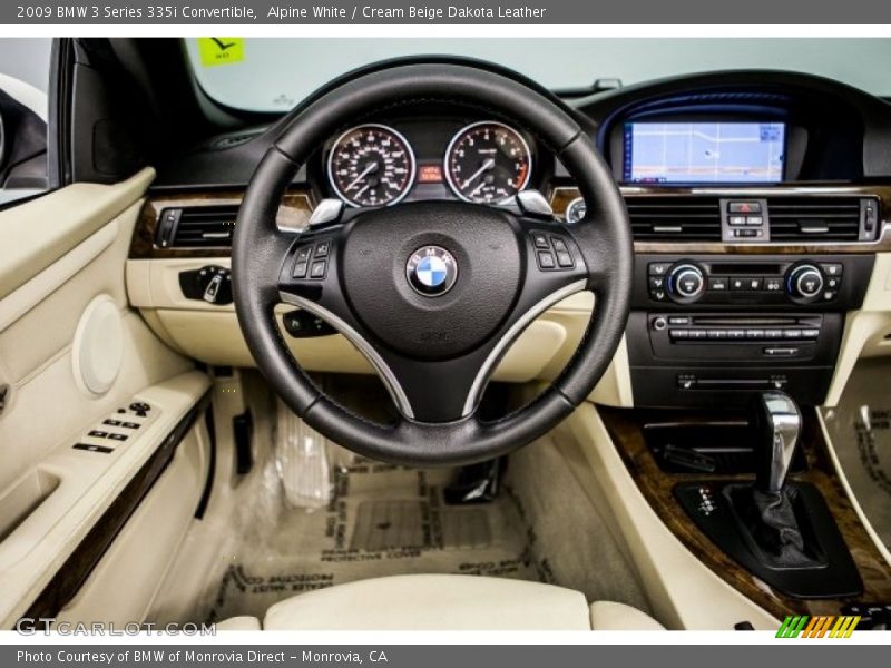 Alpine White / Cream Beige Dakota Leather 2009 BMW 3 Series 335i Convertible