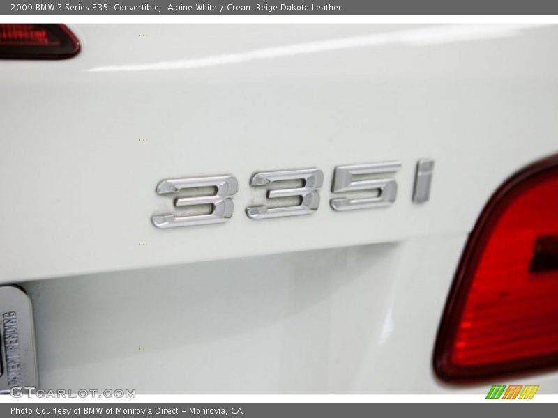 Alpine White / Cream Beige Dakota Leather 2009 BMW 3 Series 335i Convertible