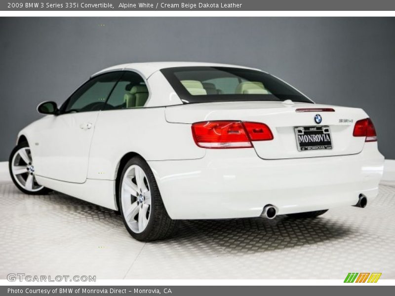 Alpine White / Cream Beige Dakota Leather 2009 BMW 3 Series 335i Convertible