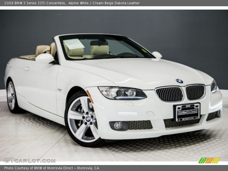 Alpine White / Cream Beige Dakota Leather 2009 BMW 3 Series 335i Convertible