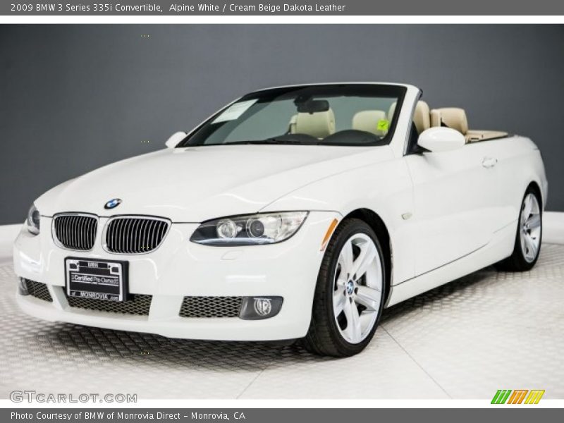 Alpine White / Cream Beige Dakota Leather 2009 BMW 3 Series 335i Convertible