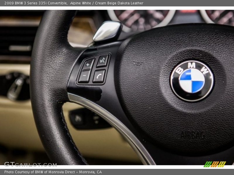 Alpine White / Cream Beige Dakota Leather 2009 BMW 3 Series 335i Convertible