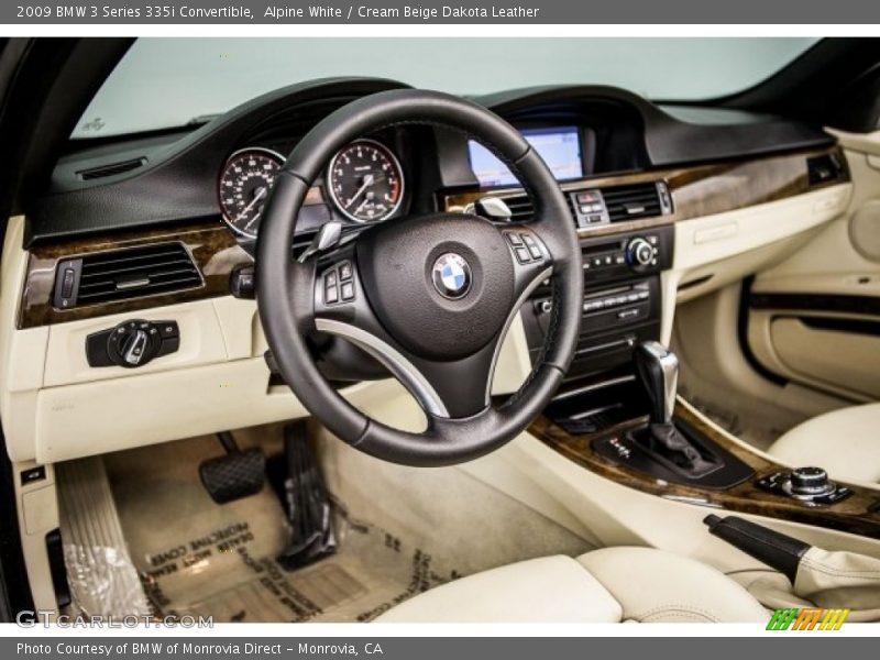 Alpine White / Cream Beige Dakota Leather 2009 BMW 3 Series 335i Convertible
