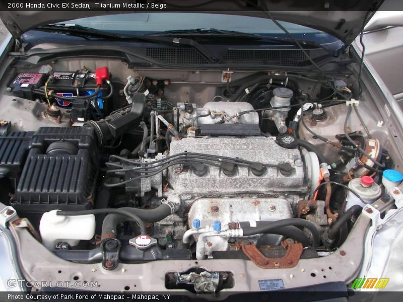 Titanium Metallic / Beige 2000 Honda Civic EX Sedan