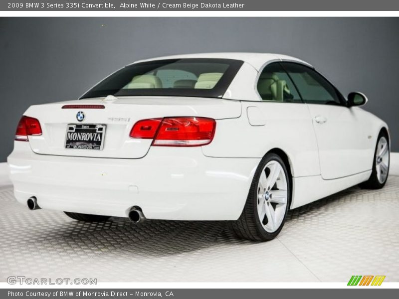 Alpine White / Cream Beige Dakota Leather 2009 BMW 3 Series 335i Convertible