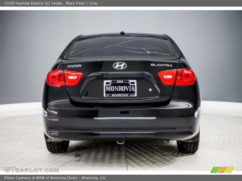 Black Pearl / Gray 2008 Hyundai Elantra GLS Sedan