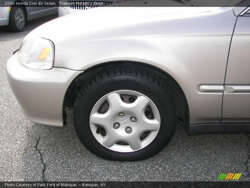 Titanium Metallic / Beige 2000 Honda Civic EX Sedan