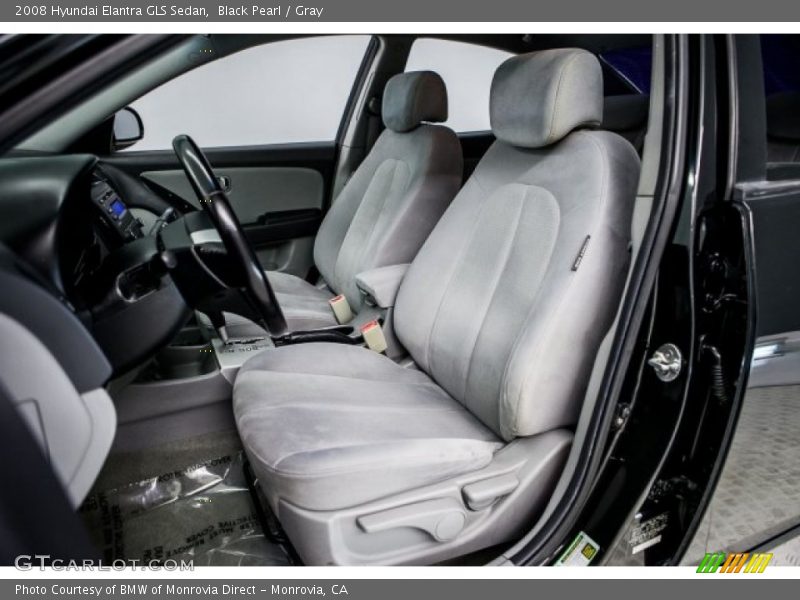 Black Pearl / Gray 2008 Hyundai Elantra GLS Sedan