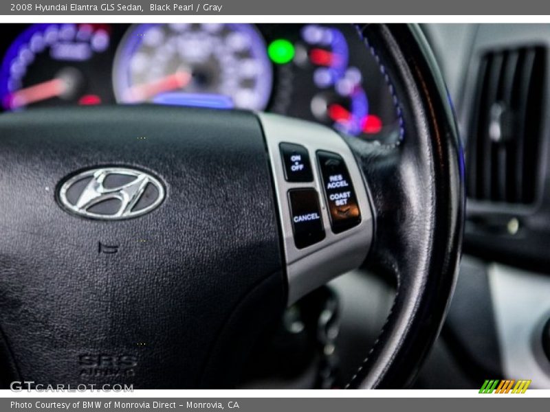 Black Pearl / Gray 2008 Hyundai Elantra GLS Sedan