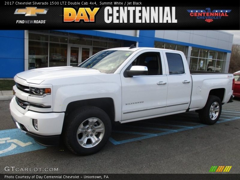 Summit White / Jet Black 2017 Chevrolet Silverado 1500 LTZ Double Cab 4x4