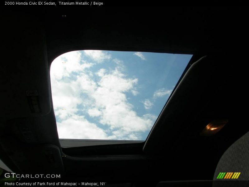 Titanium Metallic / Beige 2000 Honda Civic EX Sedan