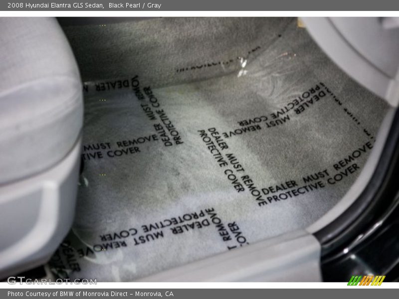 Black Pearl / Gray 2008 Hyundai Elantra GLS Sedan