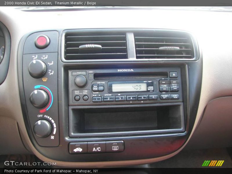 Titanium Metallic / Beige 2000 Honda Civic EX Sedan