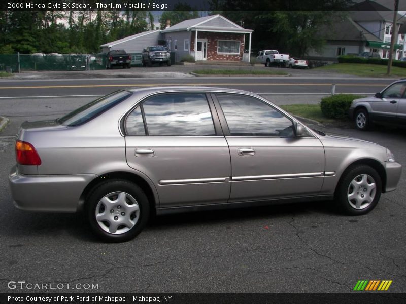 Titanium Metallic / Beige 2000 Honda Civic EX Sedan