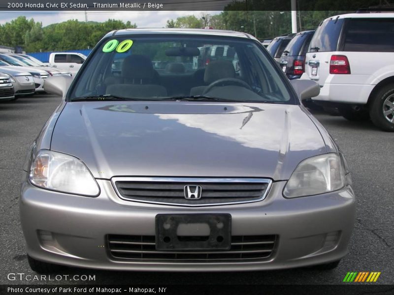 Titanium Metallic / Beige 2000 Honda Civic EX Sedan