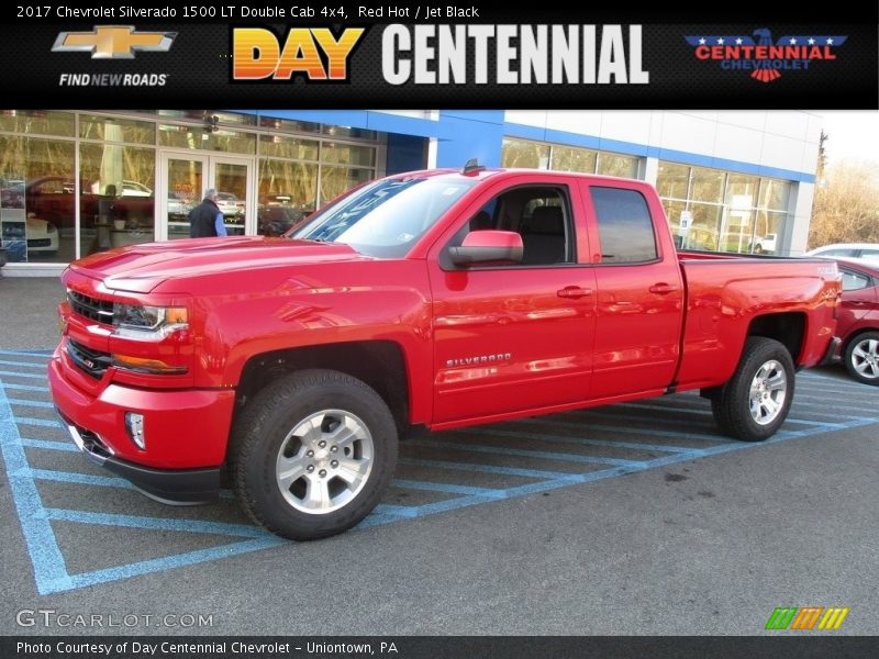 Red Hot / Jet Black 2017 Chevrolet Silverado 1500 LT Double Cab 4x4