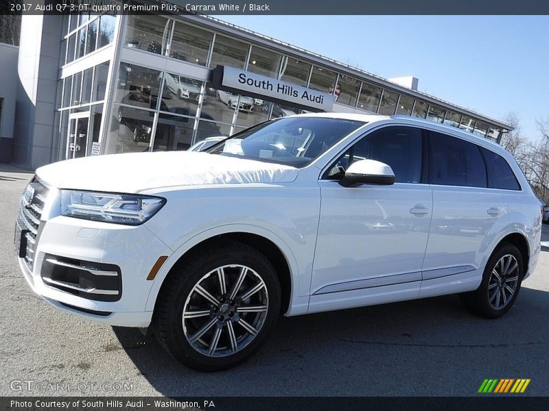 Carrara White / Black 2017 Audi Q7 3.0T quattro Premium Plus