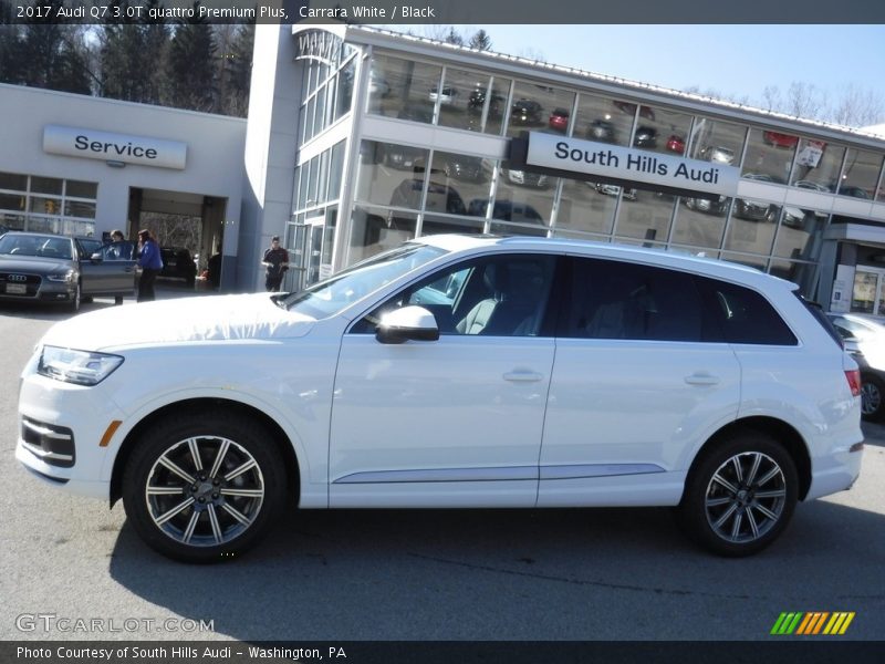 Carrara White / Black 2017 Audi Q7 3.0T quattro Premium Plus