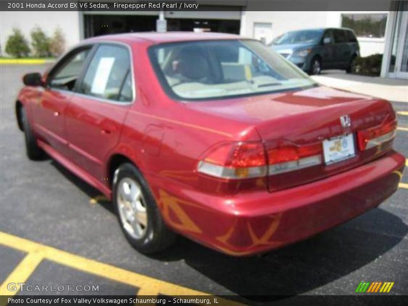 Firepepper Red Pearl / Ivory 2001 Honda Accord EX V6 Sedan