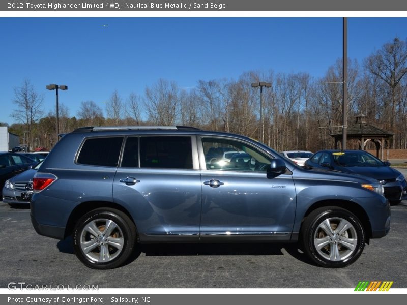Nautical Blue Metallic / Sand Beige 2012 Toyota Highlander Limited 4WD