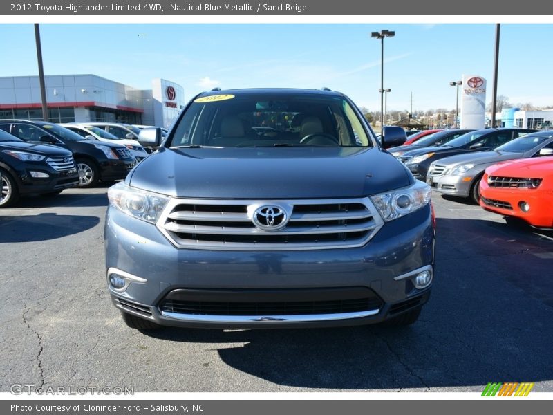 Nautical Blue Metallic / Sand Beige 2012 Toyota Highlander Limited 4WD