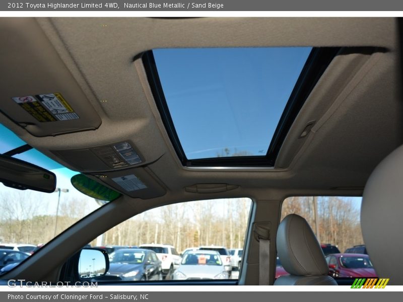 Nautical Blue Metallic / Sand Beige 2012 Toyota Highlander Limited 4WD
