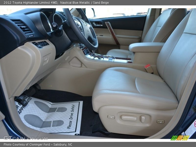 Nautical Blue Metallic / Sand Beige 2012 Toyota Highlander Limited 4WD