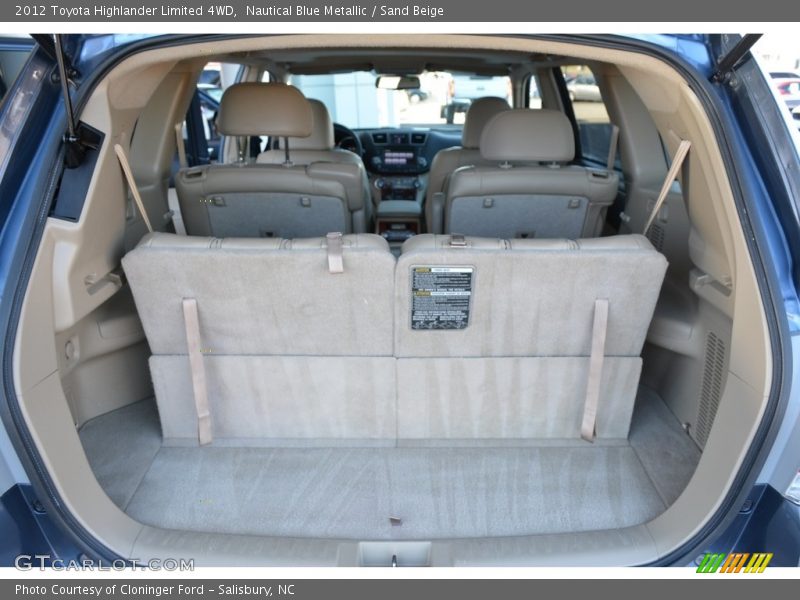 Nautical Blue Metallic / Sand Beige 2012 Toyota Highlander Limited 4WD