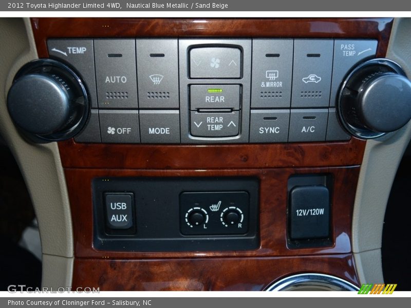 Nautical Blue Metallic / Sand Beige 2012 Toyota Highlander Limited 4WD