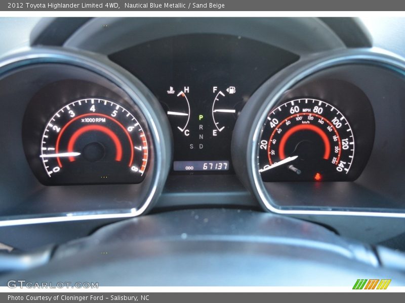 Nautical Blue Metallic / Sand Beige 2012 Toyota Highlander Limited 4WD