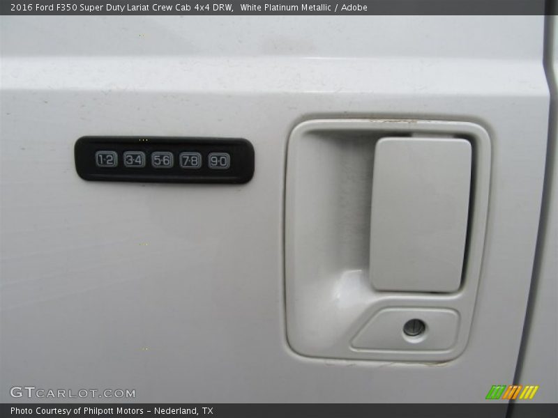 White Platinum Metallic / Adobe 2016 Ford F350 Super Duty Lariat Crew Cab 4x4 DRW