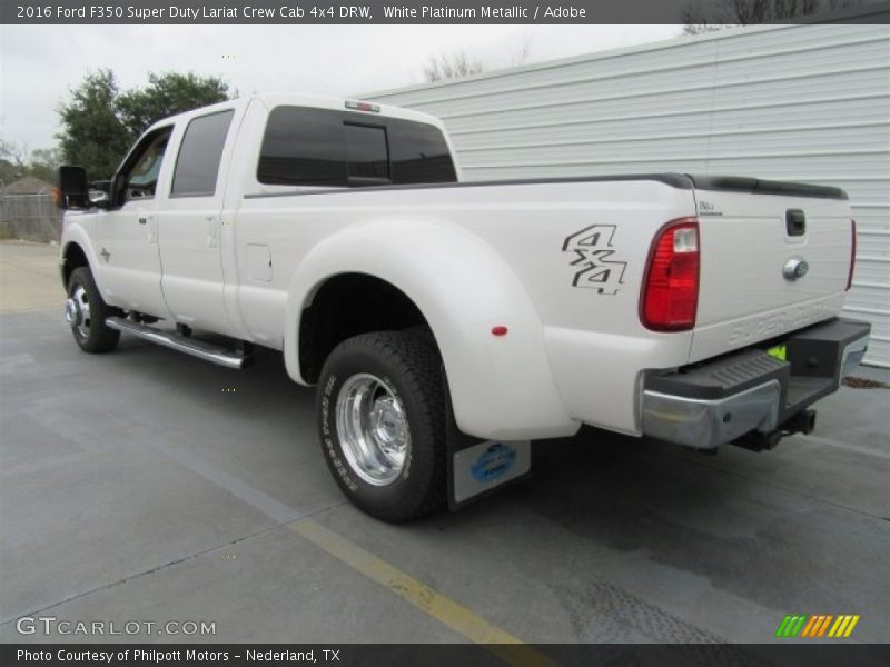 White Platinum Metallic / Adobe 2016 Ford F350 Super Duty Lariat Crew Cab 4x4 DRW