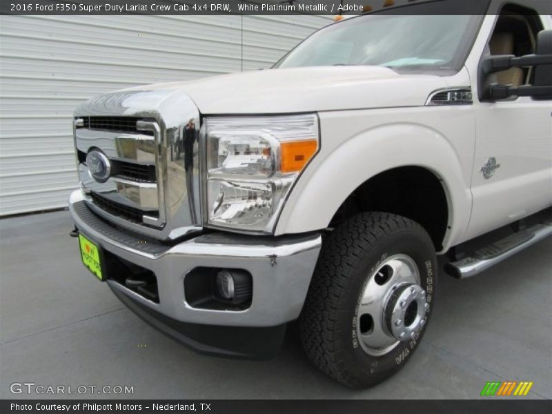 White Platinum Metallic / Adobe 2016 Ford F350 Super Duty Lariat Crew Cab 4x4 DRW