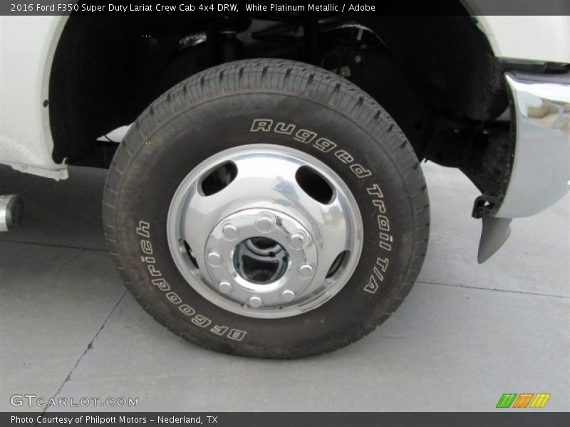 White Platinum Metallic / Adobe 2016 Ford F350 Super Duty Lariat Crew Cab 4x4 DRW