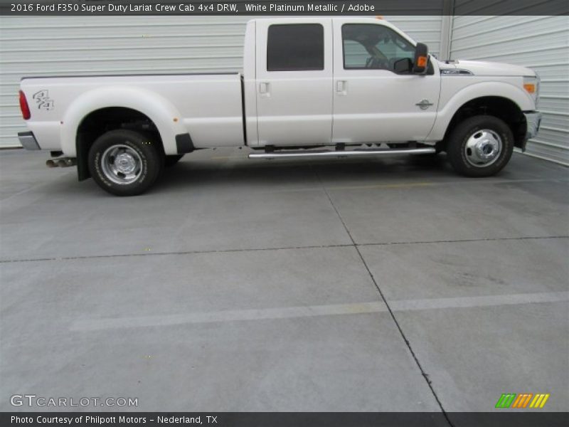 White Platinum Metallic / Adobe 2016 Ford F350 Super Duty Lariat Crew Cab 4x4 DRW