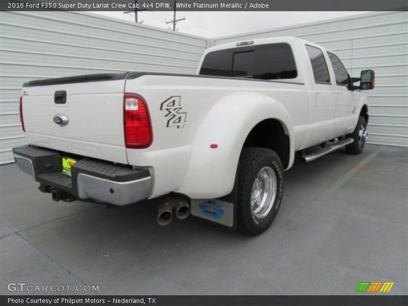 White Platinum Metallic / Adobe 2016 Ford F350 Super Duty Lariat Crew Cab 4x4 DRW