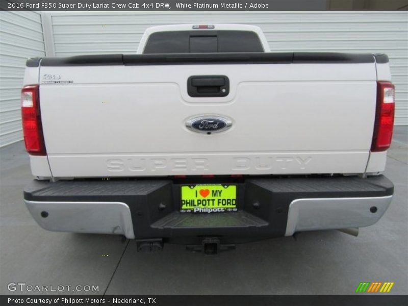 White Platinum Metallic / Adobe 2016 Ford F350 Super Duty Lariat Crew Cab 4x4 DRW