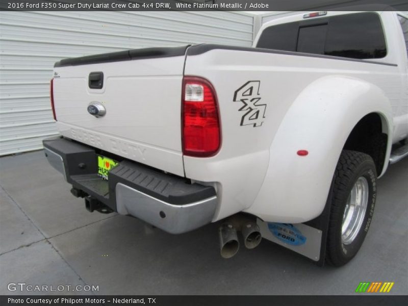 White Platinum Metallic / Adobe 2016 Ford F350 Super Duty Lariat Crew Cab 4x4 DRW
