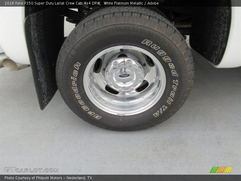 White Platinum Metallic / Adobe 2016 Ford F350 Super Duty Lariat Crew Cab 4x4 DRW