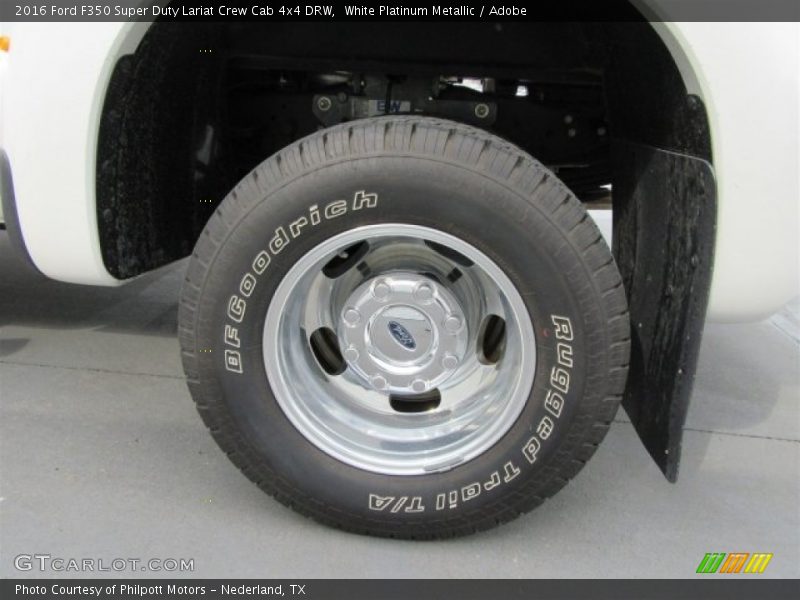 White Platinum Metallic / Adobe 2016 Ford F350 Super Duty Lariat Crew Cab 4x4 DRW