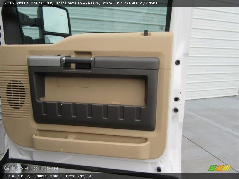White Platinum Metallic / Adobe 2016 Ford F350 Super Duty Lariat Crew Cab 4x4 DRW