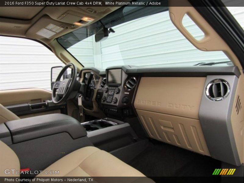 White Platinum Metallic / Adobe 2016 Ford F350 Super Duty Lariat Crew Cab 4x4 DRW