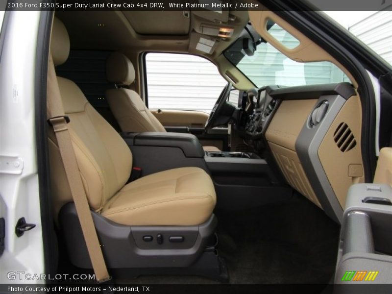 White Platinum Metallic / Adobe 2016 Ford F350 Super Duty Lariat Crew Cab 4x4 DRW