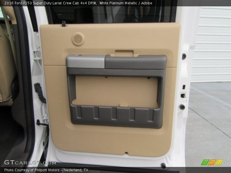 White Platinum Metallic / Adobe 2016 Ford F350 Super Duty Lariat Crew Cab 4x4 DRW
