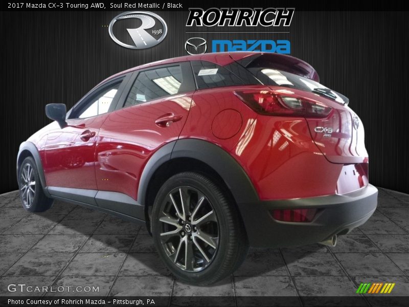 Soul Red Metallic / Black 2017 Mazda CX-3 Touring AWD