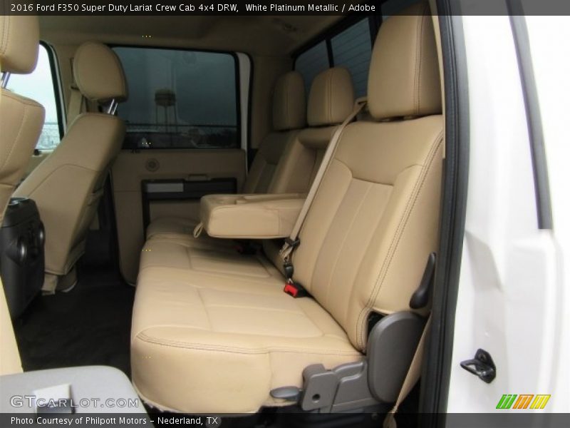 White Platinum Metallic / Adobe 2016 Ford F350 Super Duty Lariat Crew Cab 4x4 DRW