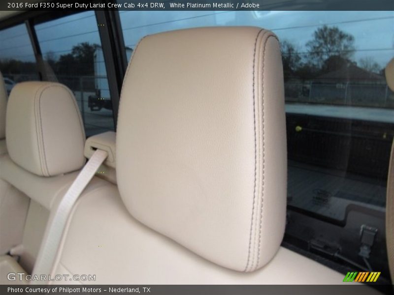 White Platinum Metallic / Adobe 2016 Ford F350 Super Duty Lariat Crew Cab 4x4 DRW