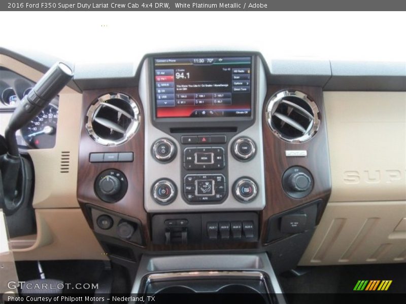White Platinum Metallic / Adobe 2016 Ford F350 Super Duty Lariat Crew Cab 4x4 DRW